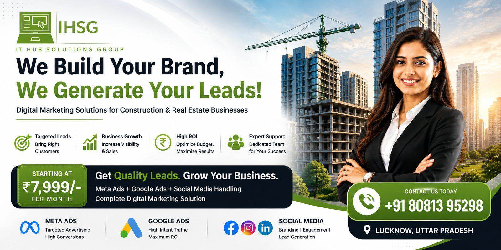 Digital marketing lead generation for construction and real estate businesses in Lucknow